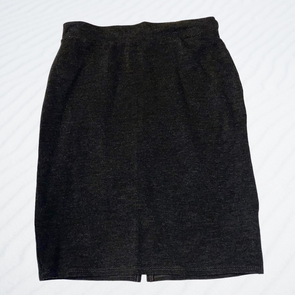 Charlotte Russe Skirt Dark Grey Gray Mini Slit Pull-On Small - Picture 1 of 6